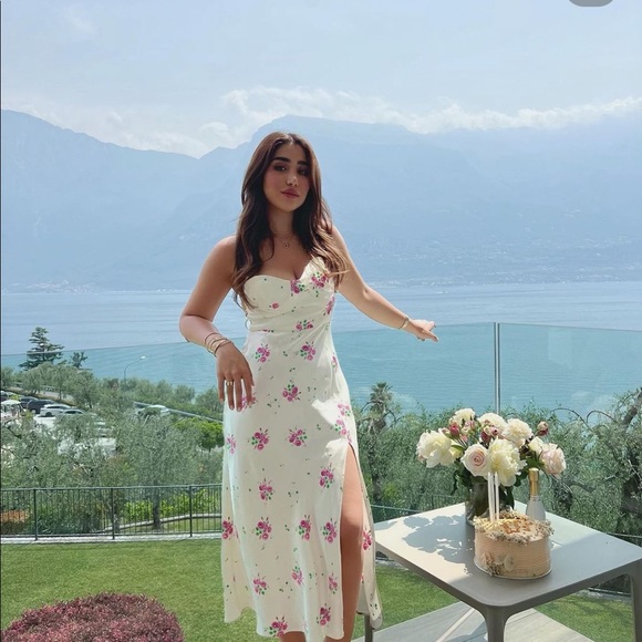 ZARA SATIN EFFECT PRINT DRESS - Picture 6 of 14